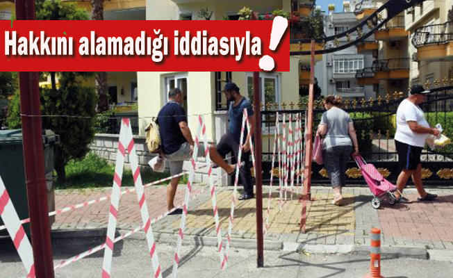 Yolu tel örgüyle kapattı Yolu tel örgüyle kapattı