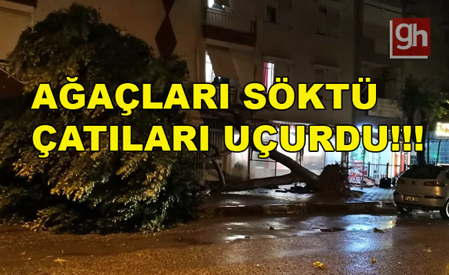 Antalya’da fırtına yıktı geçti! Antalya’da fırtına yıktı geçti!