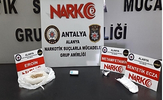 Gaziantep’ten Alanya’ya getirilen uyuşturucu polise takıldı