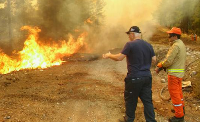 Kaş'ta 25 hektar kızılçam ormanı yandı