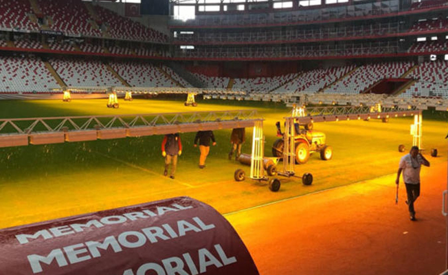 Antalya Stadı'nın zemini Göztepe maçına hazır