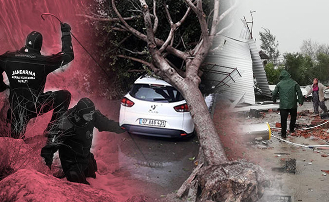 Antalya'da hortum ve yağışın zararı büyük