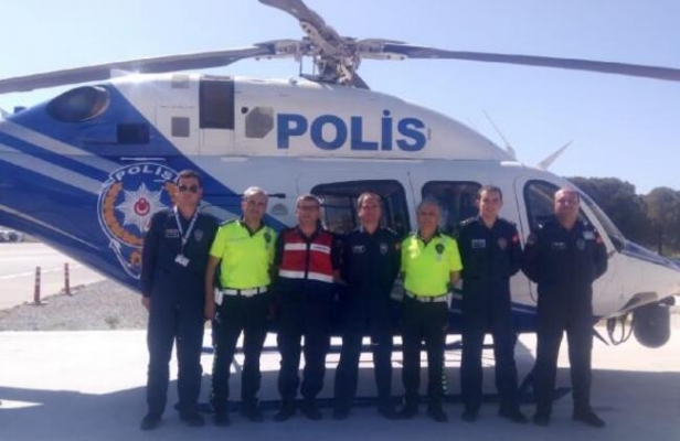 Antalya trafiği havadan denetlendi Antalya trafiği havadan denetlendi