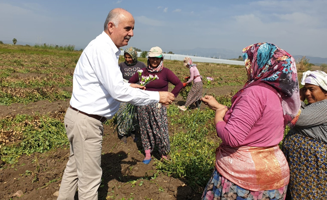 Başkan Metin'den kadın çiftçilere ziyaret