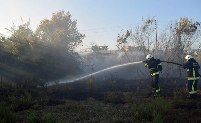 Gazipaşa'da çalılık yangını