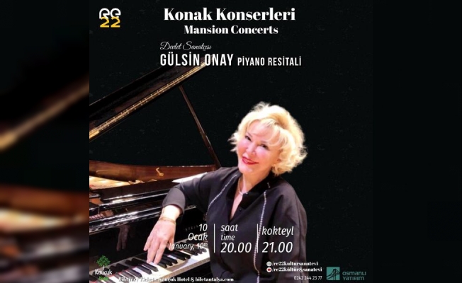 Ünlü piyanist Kaleiçi'nde konser verecek