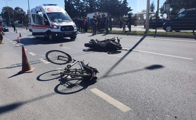 Alanya’da motosikletin çarptığı bisikletli öldü