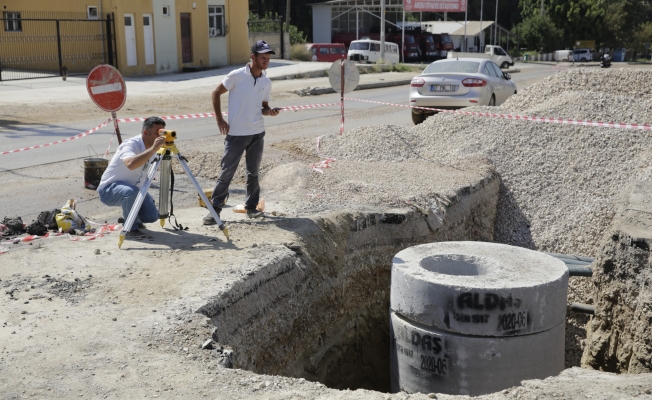 Aksu’daki kanalizasyon çalışmasında sona gelindi