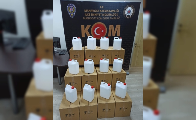 Manavgat’ta 420 litre sahte alkol ele geçirildi   