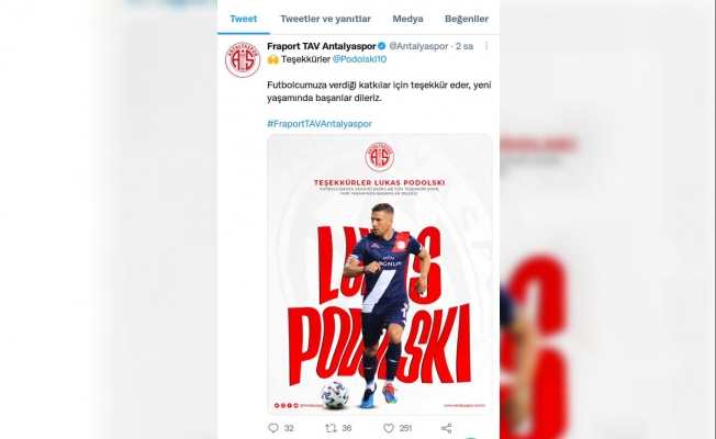 Podolski’den ‘veda’ sitemi