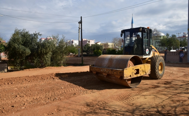 Kepez’de yol yapım çalışması