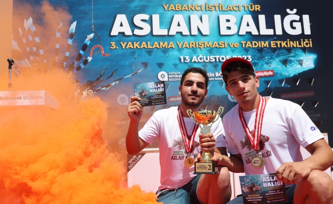 Antalya'da Aslan Balığı Avlama Yarışması düzenlendi
