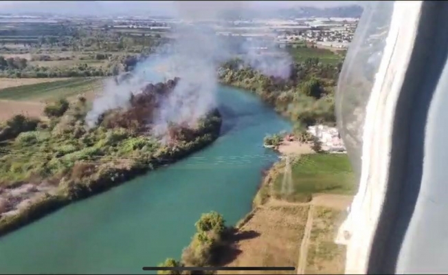 Antalya kuş cennetinde yangın! Antalya kuş cennetinde yangın!