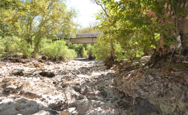 Antalya’da Üzümdere ırmağı kurudu Antalya’da Üzümdere ırmağı kurudu