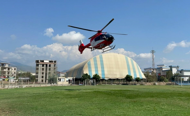 İmdadına hava ambulansı yetişti İmdadına hava ambulansı yetişti