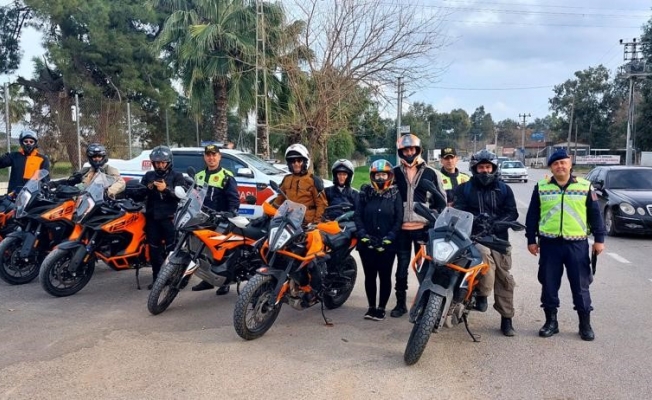 Antalya'da jandarmadan motosiklet denetimi