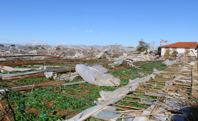 Aksu'da hortumun verdiği zarar gün ağarınca ortaya çıktı