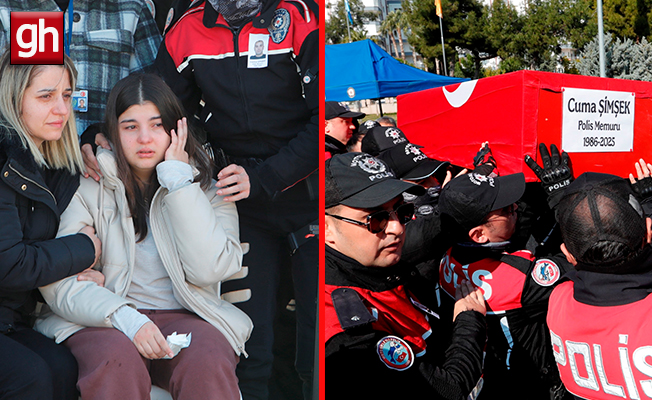 Babaya son bakış: Kazada hayatını kaybeden polis gözyaşlarıyla uğurlandı