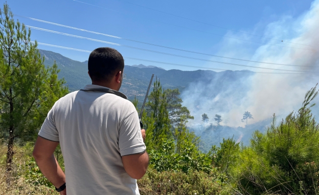 Alanya'daki yangınını kontrol altına alınması çalışmaları devam ediyor Alanya'daki yangınını kontrol altına alınması çalışmaları devam ediyor
