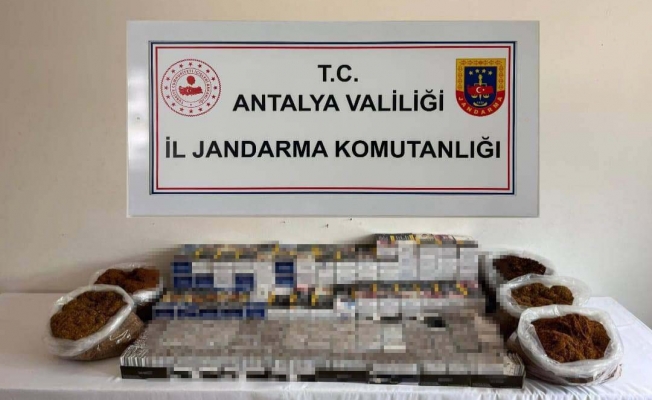 Alanya'da kaçak tütün operasyonunda 40 bin makaron ele geçirildi