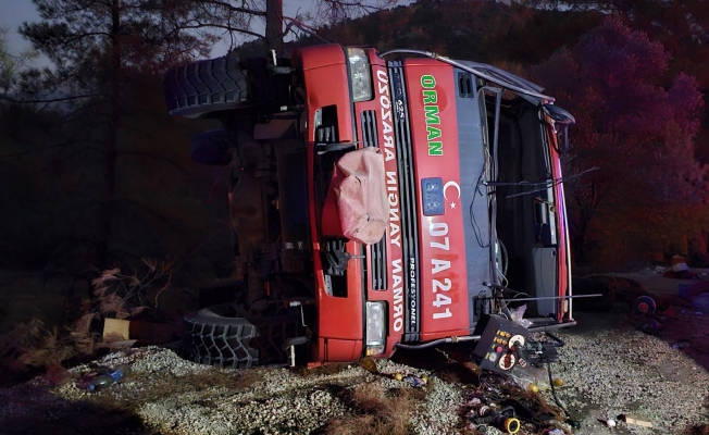 Antalya'da arazöz devrildi: 2 orman işçisi yaralı