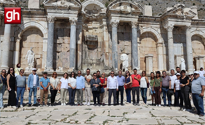 Gazeteciler Sagalassos’ta tarihle buluştu