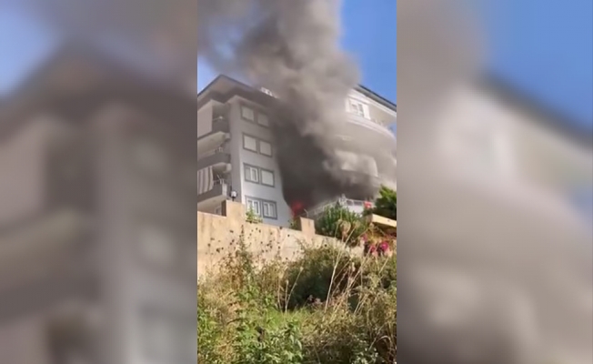 5 katlı binada korkutan yangın