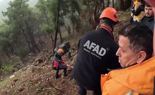 Aracıyla uçurumdan yuvarlandı!