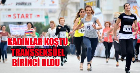 7 santimlik topuklarla koştular