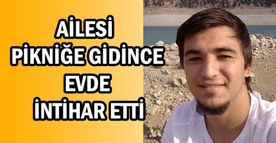 Ailesi pikniğe gidince evde intihar etti