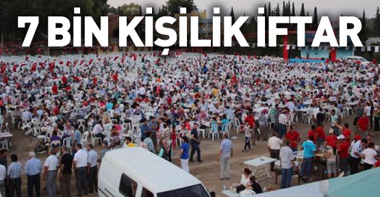 Aksu'da 7 bin kişilik iftar