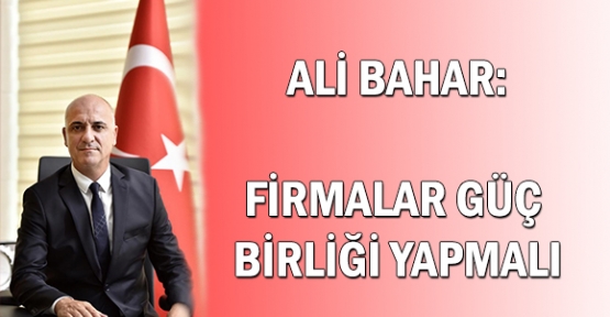 Ali Bahar: Firmalar güç birliği yapmalı