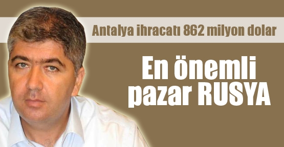 Antalya ihracatı 862 milyon dolar