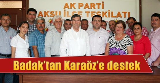 Badak’tan Karaöz’e destek