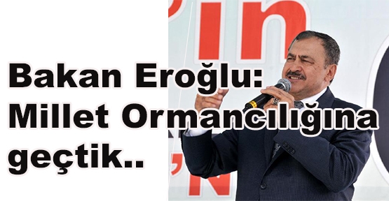 Bakan Eroğlu: Millet ormancılığına geçtik