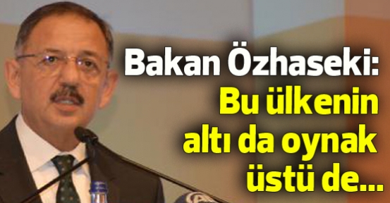 Bakan Özhaseki: Bu ülkenin altı da oynak üstü de