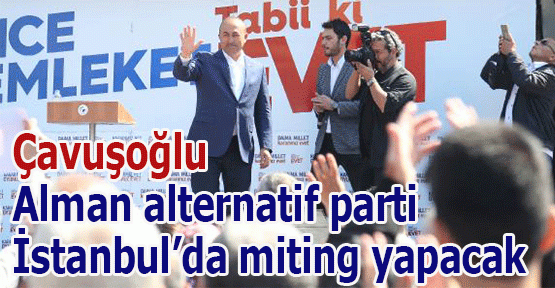 Çavuşoğlu: Alman Alternatif Parti, İstanbul'da miting yapacak