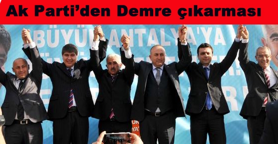 Çavuşoğlu Demre'de adayı tanıttı