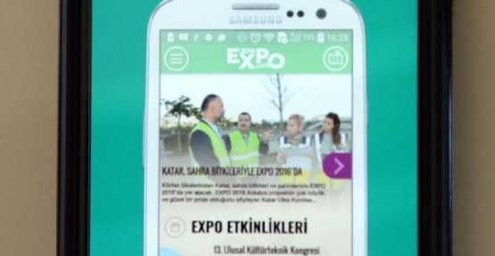 EXPO 2016 Antalya mobil uygulaması 'cep'te