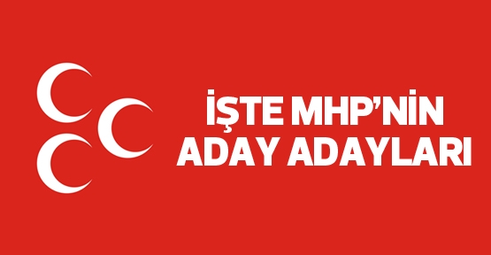 İşte MHP’nin aday adayları