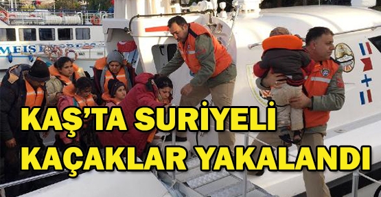 Kaş'ta Suriyeli kaçaklar yakalandı