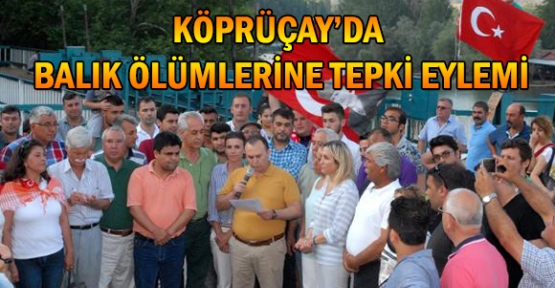 Köprüçay'da balık ölümlerine tepki eylemi