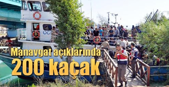 Manavgat açıklarında 200 kaçak!