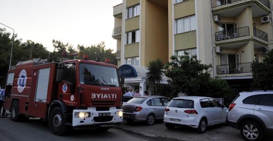 Otelde yangın paniği