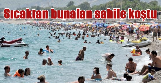 Sıcaktan bunalan sahile koştu