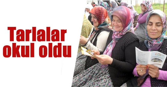 Tarlalar okul oldu