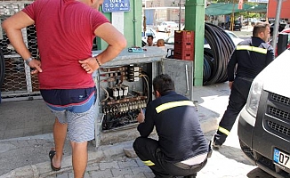 Akıma kapılan elektrik ustası yaralandı