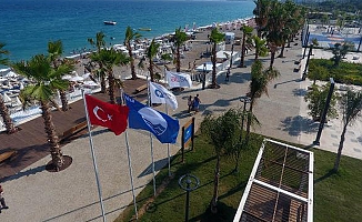 Konyaaltı sahiline mavi bayrak