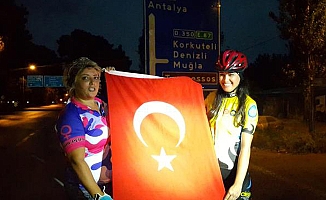 Bisikletli kadınların 80'inci durağı Antalya
