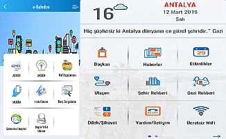 'Antalya Akıllı Şehir Mobil' uygulaması